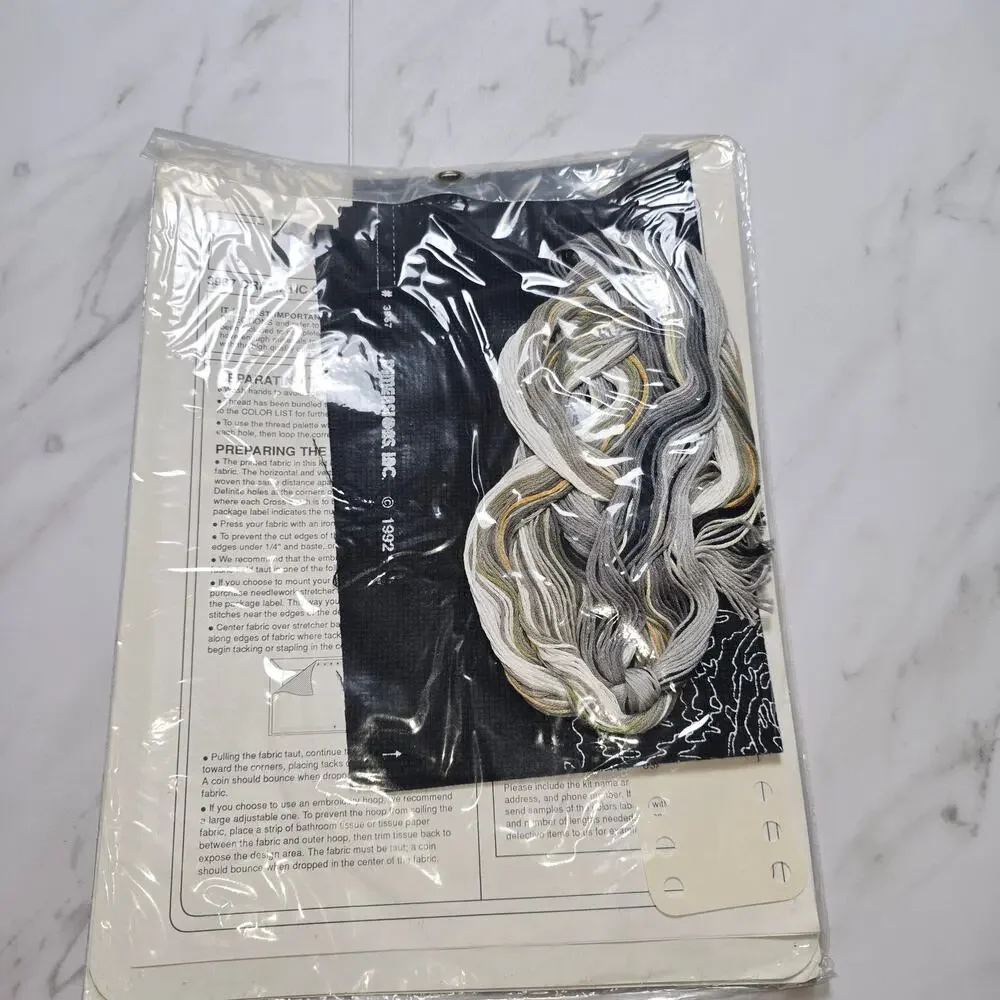 Dimensions Cross Stitch Dramatic Cat Trio Kit 3967 Feline Faces Gray Vintage